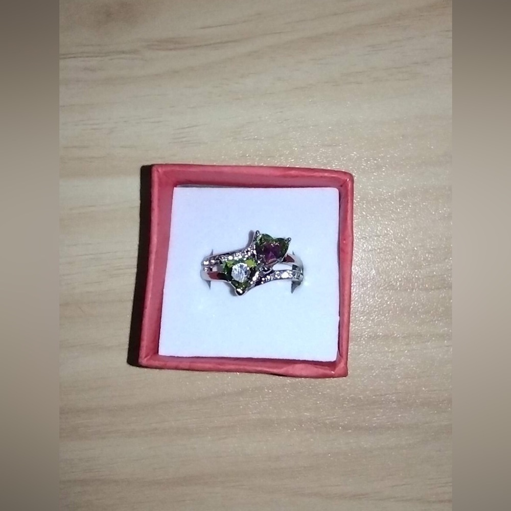 Heart Mystic Topaz Ring